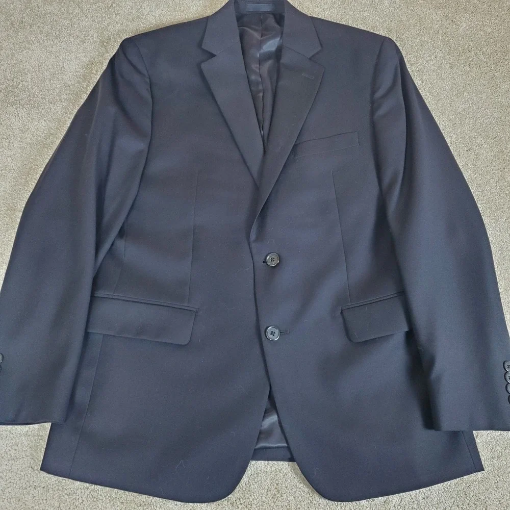 Lauren‎ Ralph Lauren Suit Coat Sports Jacket Black 40 Regular Wool Blend